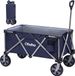 Ohuhu Trolley de camping portable / Trolley pliable à roulettes avec poignée réglable, pour la plage, l'extérieur, le pique-nique, le festival, le jardin, usage intensif, Chariot