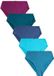 Next - Dames - Set van 5 hoog uitgesneden slips met hoog katoenpercentage en hoge beenuitsnijding - Teal Blue