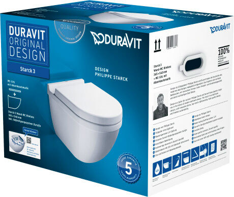 Duravit Starck 3 Toilet set wall mounted Rimless