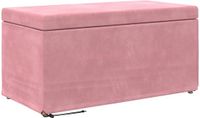 vidaXL Kruk Roze 81 x 41 x 40 cm Velvet en Geengineerd Hout