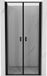 Mexen Mist portes battantes 80 cm, cadre noir, noir
