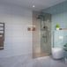 FortiFura Galeria Inloopdouche - rookglas - 110x200cm - 8mm - nano - blind - inbouw profiel - brons