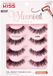 KISS Pompadour Multi x4 - Wimperband - Kunstwimpers, zwart, 4 paar
