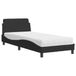 VidaXL Bed met matras "Dover" fluweel zwart 90x190 cm