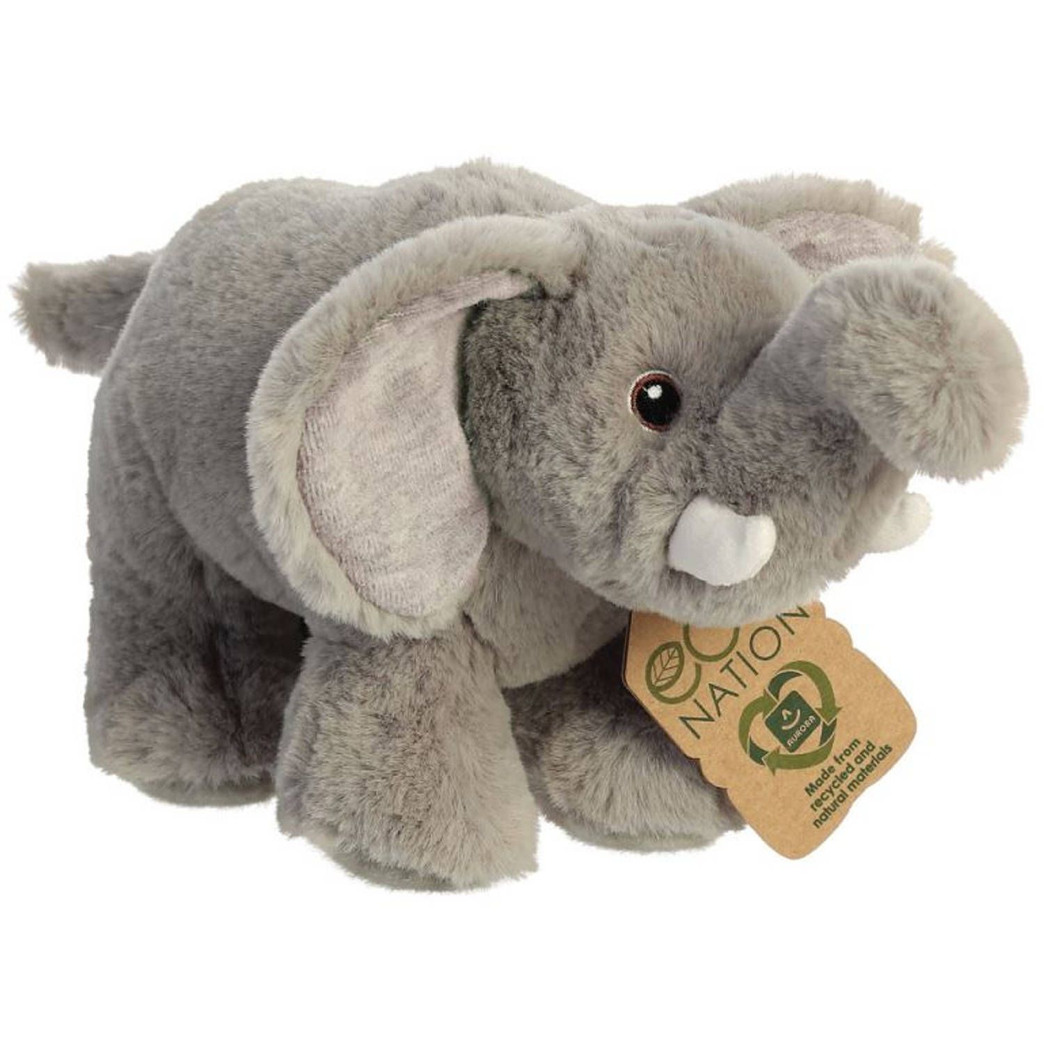 Aurora Knuffelolifant Eco Nation 26 Cm Pluche Grijs
