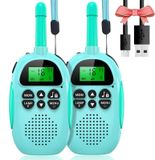 Talkie-walkie enfants - 8 canaux - Rechargeable - Lampe de poche - Bleu