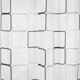 Differnz Douchegordijn Cubi - 180x200cm - Zwart