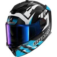 SHARK Spartan Gt Pro Carbon Zarco Track Racer Carbon Wit Blauw DWB - Helm
