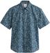 Next Heren Regular-fit overhemd van katoen met korte mouwen en print - Blauw