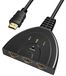 HDMI Switch - 3 entrées vers 1 sortie - 4K 30 Hz - Full HD 60 Hz - Compact - Pour console, téléviseur et PC