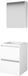 Basic Line Ice-Line Basic-Line Comfort 46 Badkamermeubelset - 50 x 46 cm - Greeploos - 2 Lades - Acryl Wastafel - Zonder Kraangat - Spiegelkast - Ice White