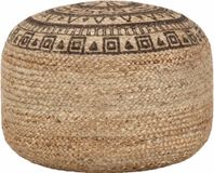 vidaXL Poef handgemaakt 45x30 cm jute bruin