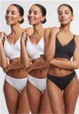 Urban Classics Rip Slip 3-Pack Slip set - Vrouwen - XS - Wit/Zwart