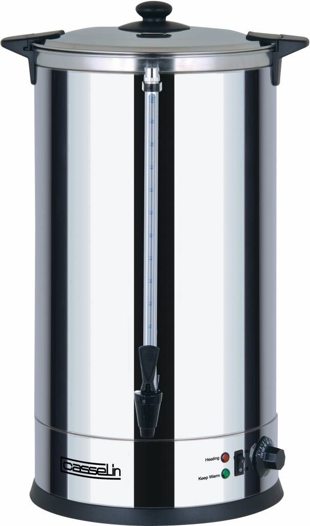 Casselin Heetwaterdispenser dubbelwandig Non Drip Tapkraan 30 Liter