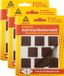 Deltafix Anti-krasvilt - 24x - bruin - 25 x 25 mm - vierkant - zelfklevend - meubel beschermvilt