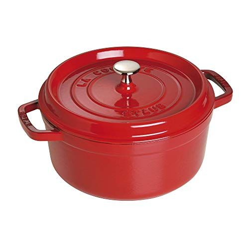 Staub Cocotte van gietijzer, rond, 4 kwart, kersenrood