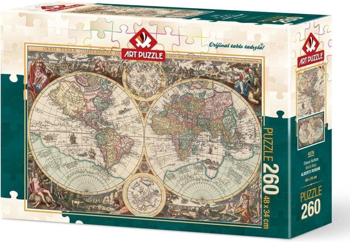 Art Puzzle World Map 260 XXL puzzel met grote stukken voor kinderen en senioren