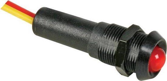 LED Lamp 24V Rood - Zwarte Behuizing - Seder