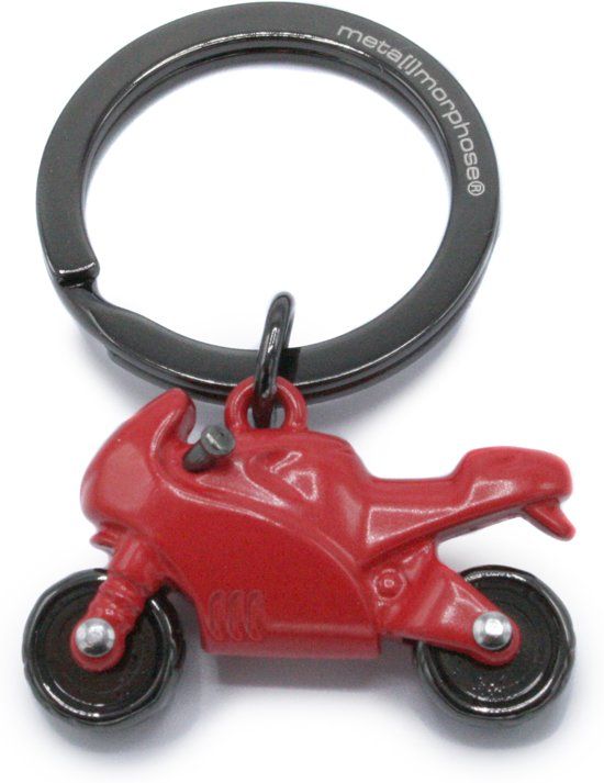 Metalmorphose Motor Sleutelhanger Sport Race TT Rood - Cadeau Accessoire
