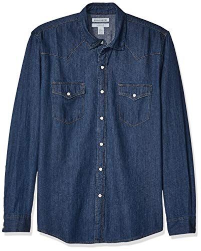 Amazon Essentials Slim fit Denim Shirt met lange mouwen - Medium Blauw - XXL