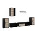 Vicco Woonwand Berno, Noir/Chêne sable, Set de 6 pièces