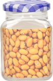 Plasticforte Weckpot/inmaakpot Classic - 500ml - kunststof - draaideksel - blauw - D7 x H13 cm