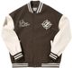 Rigorer Geborduurd gevoerd jasje Herfst/Winter 2025 Unisex 3XL Bruin/Crème Polyester