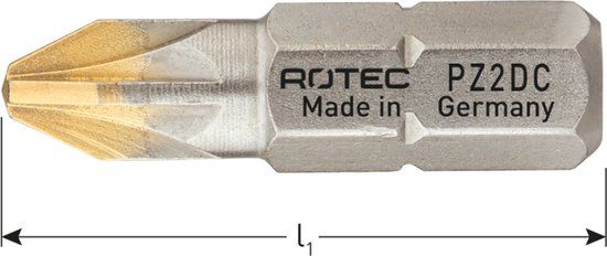Rotec PRO Schroefbit PZ 3, L=25, C6.3, DIAMOND (vpe 10)