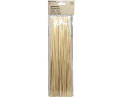 Merkloos Sateprikkers - 100x - 30 cm - bamboe hout
