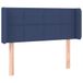 VidaXL Hoofdbord met randen 103x16x78/88 cm stof blauw