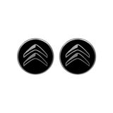 Citroen 3D-logo-stickers, zwart, set van 2, 12 mm