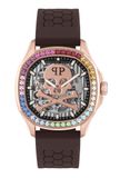 Philipp Plein PWRAA0623 Skeleton Spectre Automatik Schwarz Roségold Montre pour homme