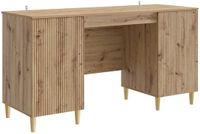 vidaXL Bureau Artisanaal eiken Bewerkt hout 142,5 x 50 x 75 cm
