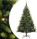 vidaXL Sapin de Noël artificiel avec charnières 300 LED vert 180 cm