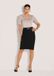 MADELEINE Rok Kokerrok Effen Zwart Viscose 68% Polyester 27% Elastaan 5% Regular Waist Machinewas 30 °C