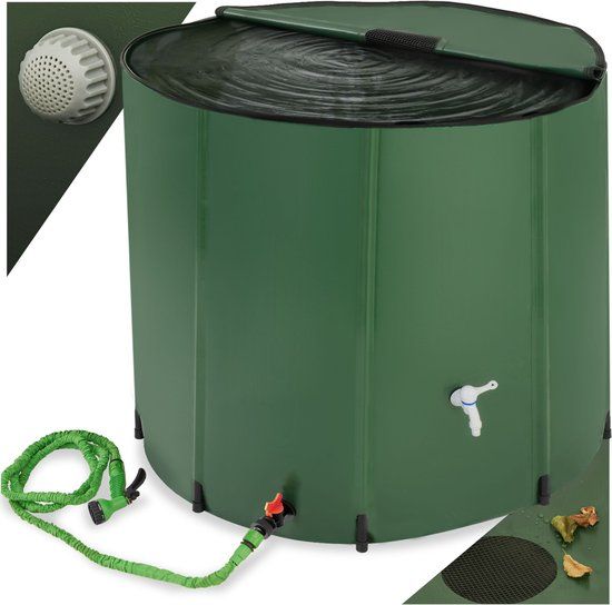 tectake® Regenwatertank 750L - Opvouwbaar - Groen