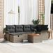 Maison Exclusive - Ensemble de jardin 7 pièces, salon en polyrotin gris