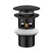 Ibergrif M20502B Pop-up Gootsteen Plug, Click-Clack Afvoer Universele Wastafel met Overloop, Ventielplug voor Bidet, Zwart