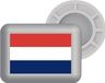 Bibbits hardloopmagneten | NL flag Silver