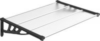 vidaXL Deurluifel 122x90 cm polycarbonaat zwart en transparant