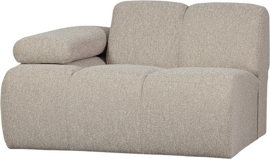 WOOOD Mojo 1-Zits Bank Met Arm Links - Bouclé - Beige