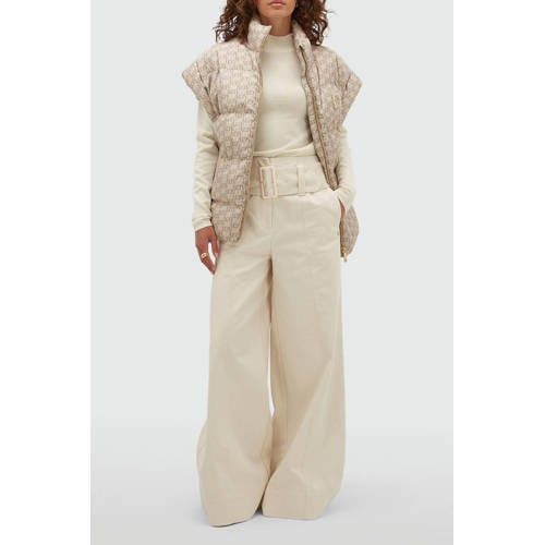 JOSH V bodywarmer met logo - beige