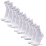 DANISH ENDURANCE Korte Sport Sokken - Lichte Compressie - Anti Blaren - 5-paar - Wit - Maat 39-42