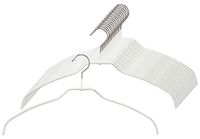 MAWA Hanger Light, Set van 20, Dun, 50% Ruimtebesparende, voor Overhemden, Bloezen en Gevoelige Stoffen, 360° Draaibare Haak, Duurzaam, Antislip Gecoate, 42 cm, Wit