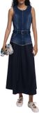 Desigual Sleeveless Round Neck Dress with Front Pockets Wo - Blue Dresses