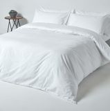 Homescapes Dekbedovertrek 240x220 cm Lits-jumeaux – Wit – 100% Egyptisch Perkal Katoen – 200 TC – Inclusief 2 Kussenslopen