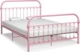 Maison Exclusive - Cadre de lit sans matelas rose métal 140x200 cm