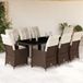 Maison Exclusive - Salon de jardin pour le jardin, composé de 9 pièces avec coussins, marron, en polyrotin tressé