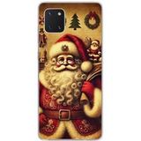 Samsung Galaxy Note 10 Lite pere noel vintage bedrukt siliconen hoesje