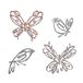 Sizzix Thinlits Set 4PK Flight of Fancy van Pete Hughes | 665037 | Metalen stansen voor het maken van kaarten, scrapbooking, papercraft en meer, grijs, één maat